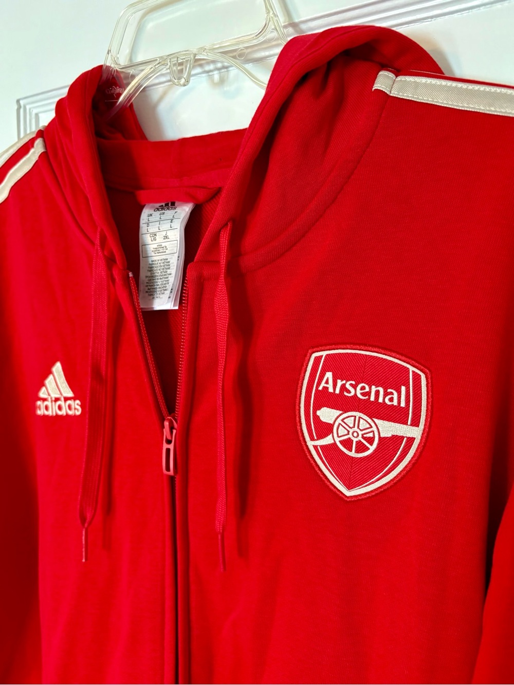 Adidas Arsenal Red Full-Zip Hoodie